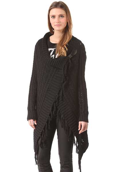 Rich & Royal Queens - Nero Donna Accogliente Knitwear (J4260)